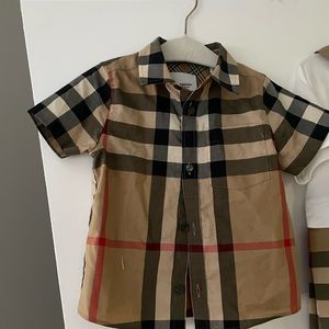Kids Burberry beige button up
